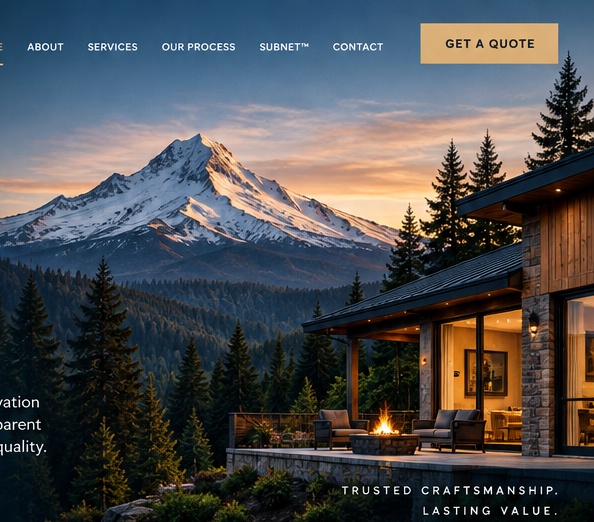 Modern home in the Oregon landscape