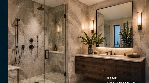 High-end bathroom renovation